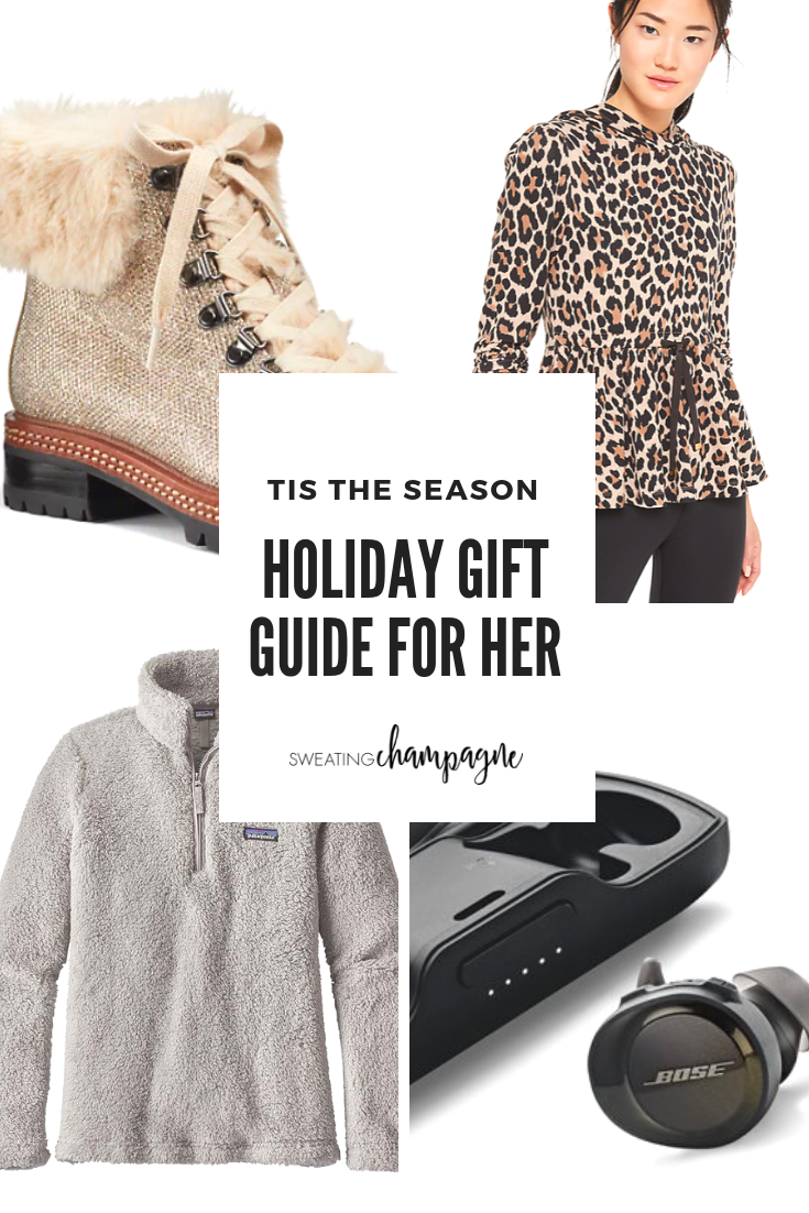 holiday gift guide for her sweating champagne
