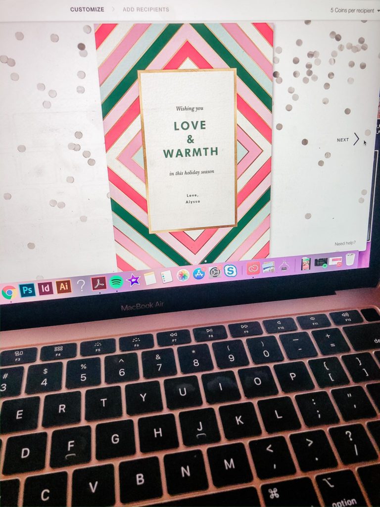 Sending Holiday Cheer with Paperless Post | Sweating Champagne