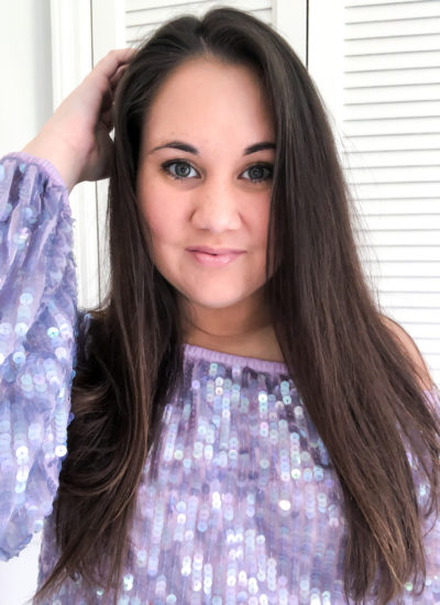 Lilac Sequin Bodysuit from ASOS